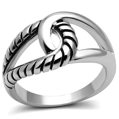 JCE310 Rhodium Brass Ring with Epoxy  in Jet