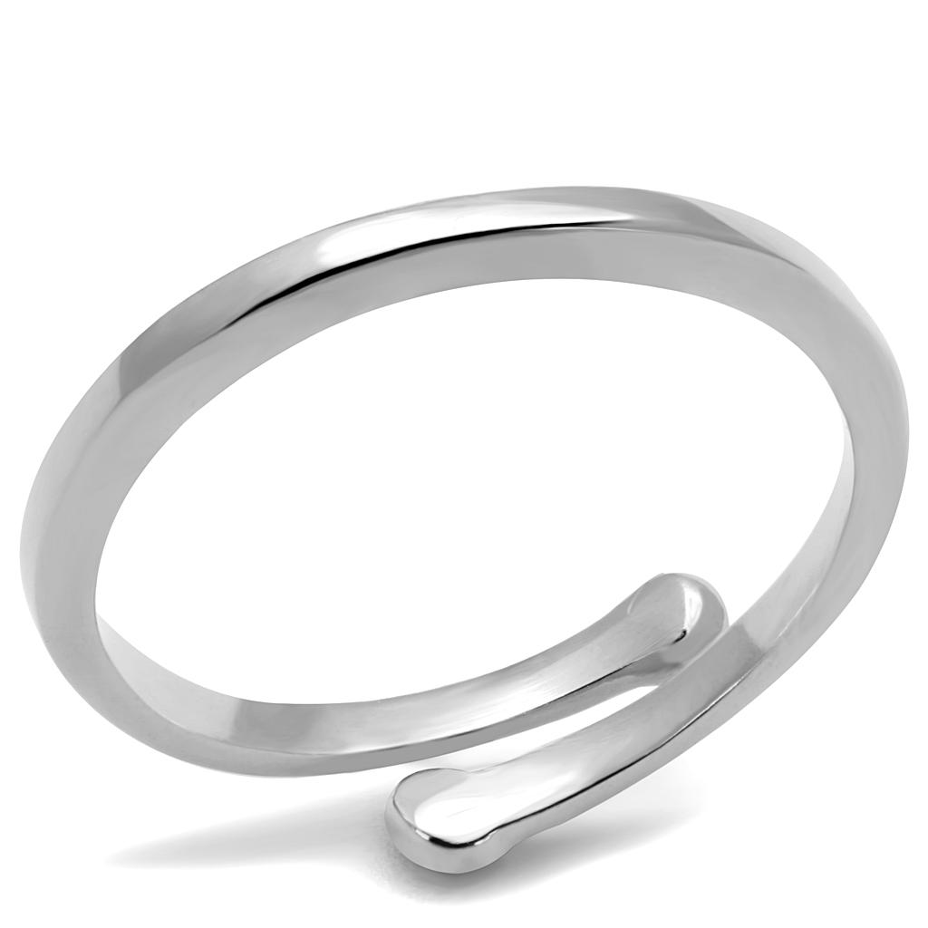 JCE4039 Rhodium Brass Ring with No Stone