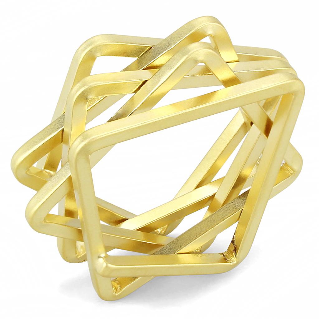 JCE4236 Matte Gold Brass Ring with No Stone