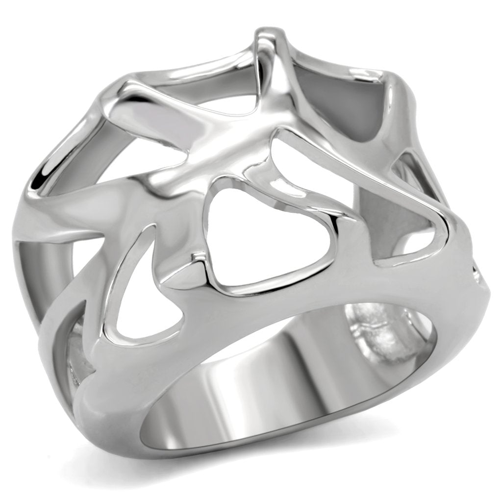 JCE146 High polished (no plating) Stainless Steel Ring with No Stone