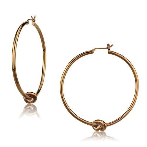JCE2853 IP Coffee light Stainless Steel Earrings with No Stone